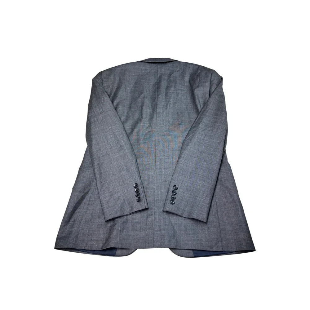 J.Crew Thompson Mens 40S Grey 100% Wool Two Button Suit Jacket Blazer G1730